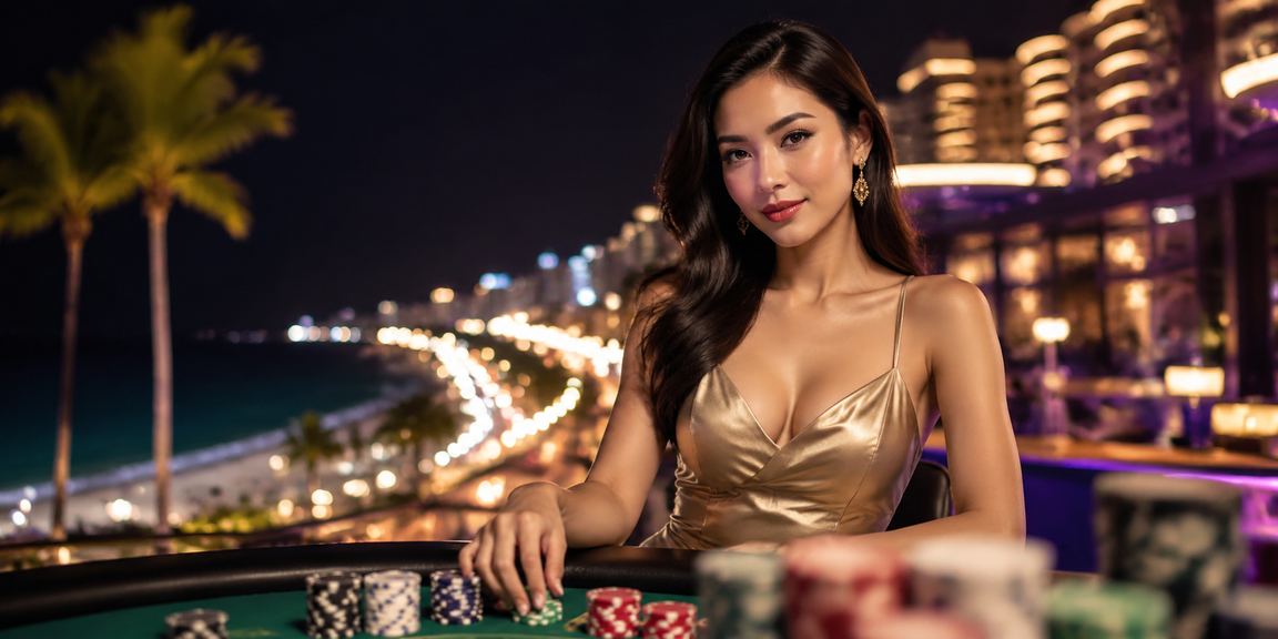 Nhóm bạn tham gia trò chơi bài trên bãi biển Mũi Né buổi chiều tà