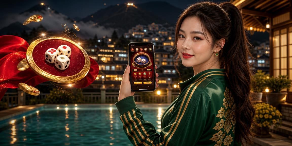 Người phụ nữ mặc áo dài Sapa tham gia trò chơi tài xỉu xúc xắc theo phong cách truyền thống